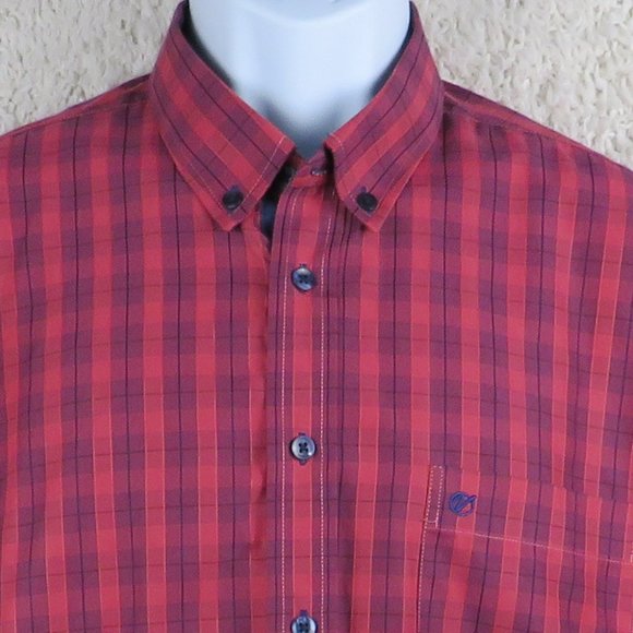 Vicentino* Men's Short Sleeve Button Down Curved Hem Chest Pocket Shirt~Size XL - Picture 5 of 10